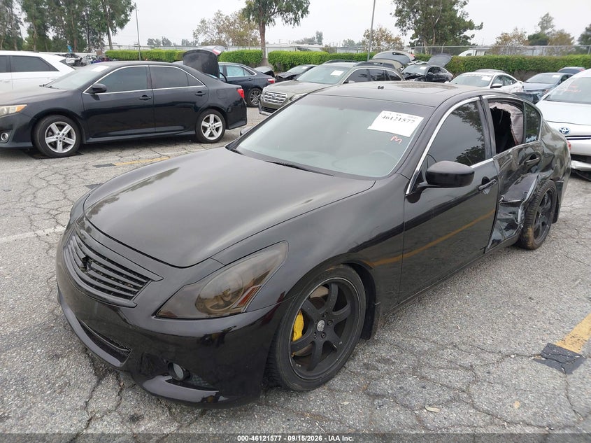 2013 Infiniti G VIN JN1CV6AP4DM712428 IAAI salvage auction — SIDE, Salvage (California), sold $1,600 on 2026-09-27 (photo 2)
