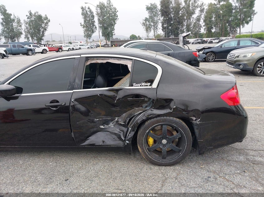2013 Infiniti G VIN JN1CV6AP4DM712428 IAAI salvage auction — SIDE, Salvage (California), sold $1,600 on 2026-09-27 (photo 6)