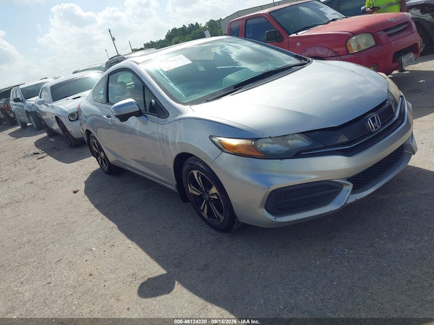 2015 Honda Civic VIN 2HGFG3B85FH525104 IAAI salvage auction — NORMAL WEAR, Clear (Florida), sold $1,600 on 2026-09-30 (photo 1)