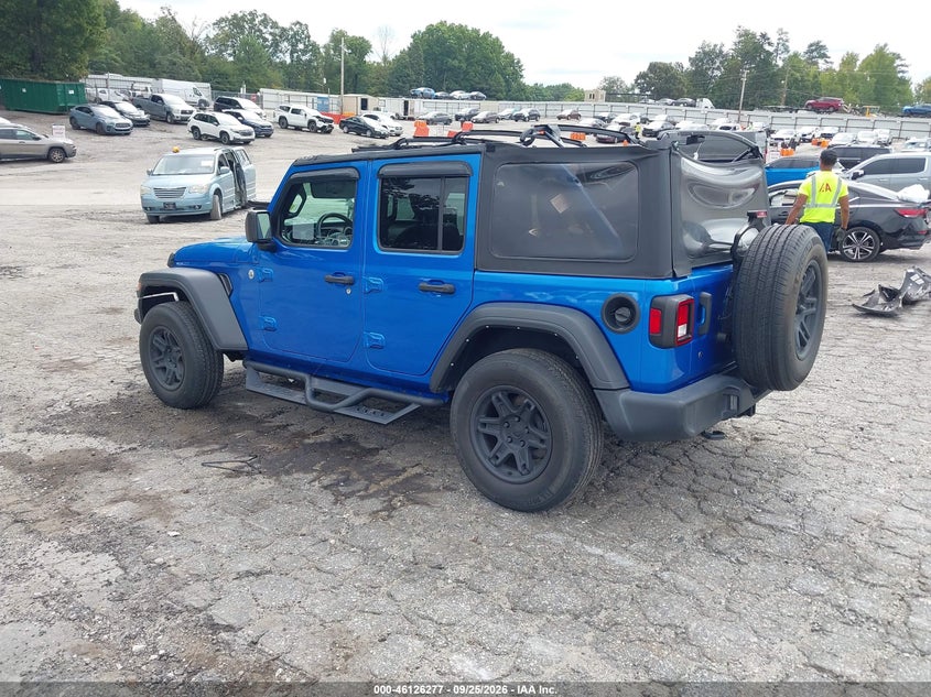 2021 Jeep Wrangler / VIN 1C4HJXDN3MW738862 IAAI salvage auction — SIDE, Salvage, sold $7,500 on 2026-10-21 (photo 3)