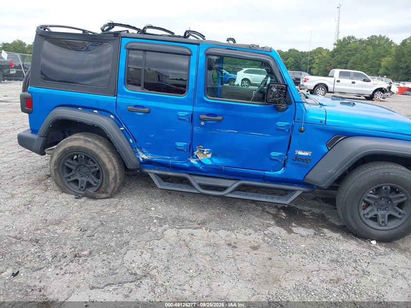 2021 Jeep Wrangler / VIN 1C4HJXDN3MW738862 IAAI salvage auction — SIDE, Salvage, sold $7,500 on 2026-10-21 (photo 6)