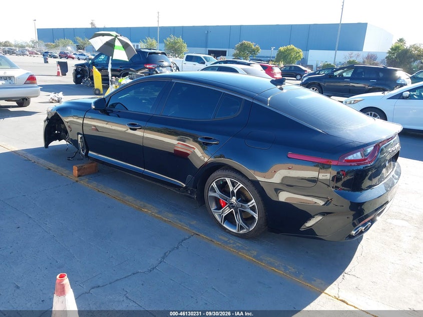2021 Kia Stinger VIN KNAE35LCXM6092220 IAAI salvage auction — LEFT FRONT, Wait Title, sold $0 on 2026-10-11 (photo 3)