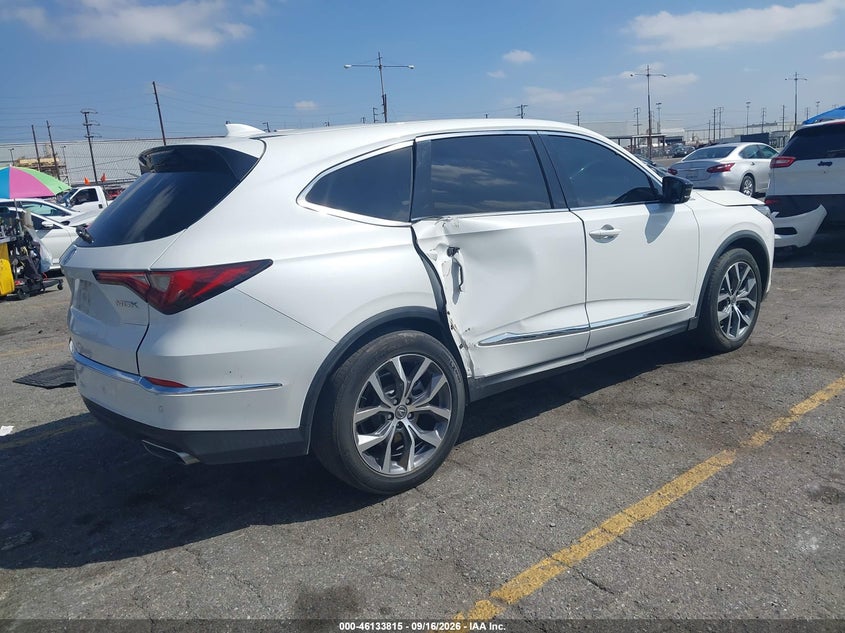2022 Acura Mdx VIN 5J8YD9H44NL004823 IAAI salvage auction — SIDE, Wait Title, sold $9,500 on 2026-10-09 (photo 4)