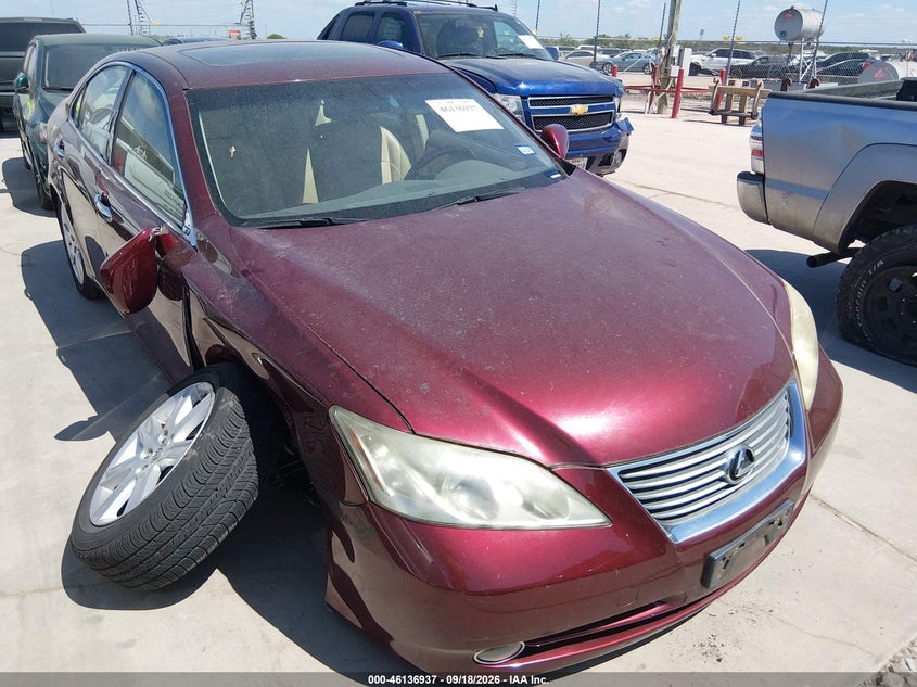 2007 Lexus Es 350 VIN JTHBJ46G672091824 IAAI salvage auction — RIGHT FRONT, Salvage (Texas), sold $3,150 on 2026-10-05 (photo 1)