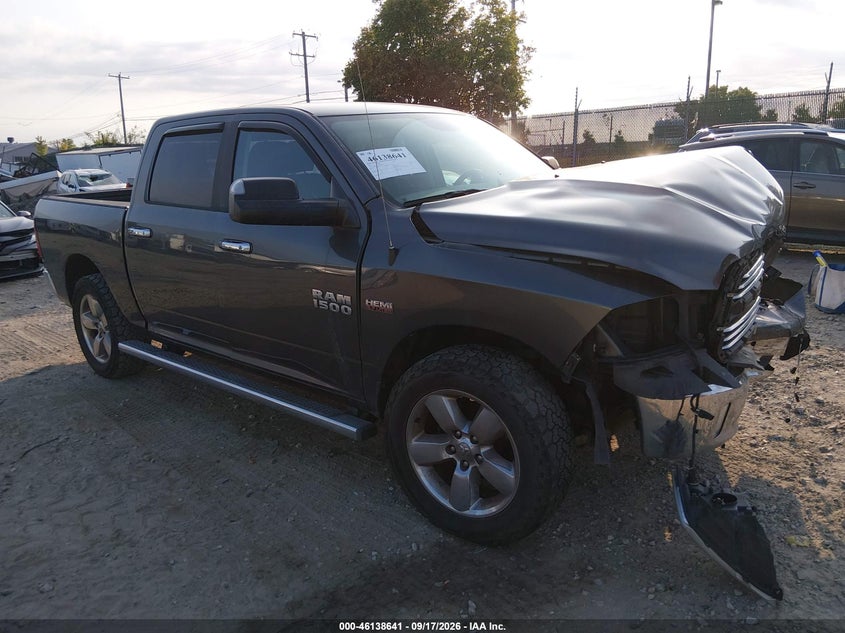 2017 Ram 1500 VIN 1C6RR7LT9HS649041 IAAI salvage auction — FRONT END, Salvage (Pennsylvania), sold $1,950 on 2026-10-01 (photo 1)