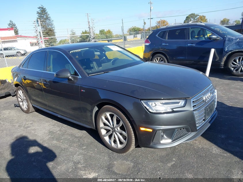 2019 Audi A4 VIN WAUENAF45KN013627 — IAAI salvage auction photo