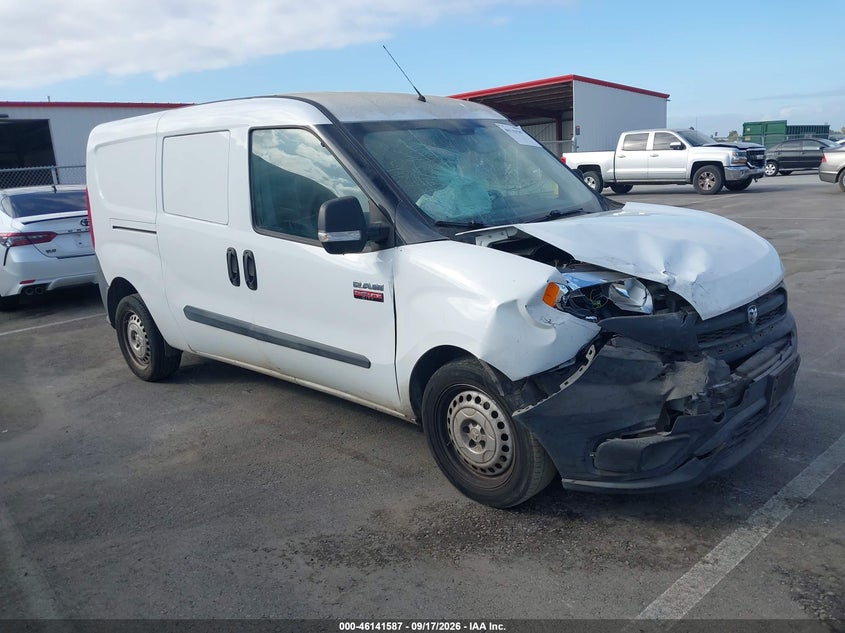 2017 Ram Promaster city VIN ZFBERFAB9H6D58663 IAAI salvage auction — FRONT END, Salvage (California), sold $725 on 2026-09-29 (photo 1)