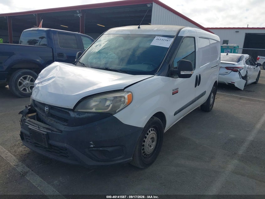 2017 Ram Promaster city VIN ZFBERFAB9H6D58663 IAAI salvage auction — FRONT END, Salvage (California), sold $725 on 2026-09-29 (photo 2)