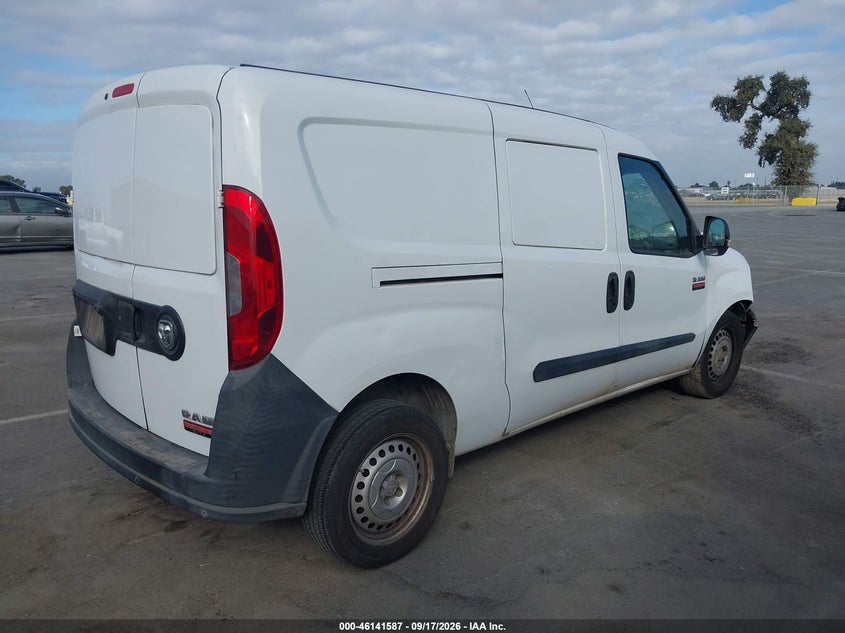 2017 Ram Promaster city VIN ZFBERFAB9H6D58663 IAAI salvage auction — FRONT END, Salvage (California), sold $725 on 2026-09-29 (photo 4)