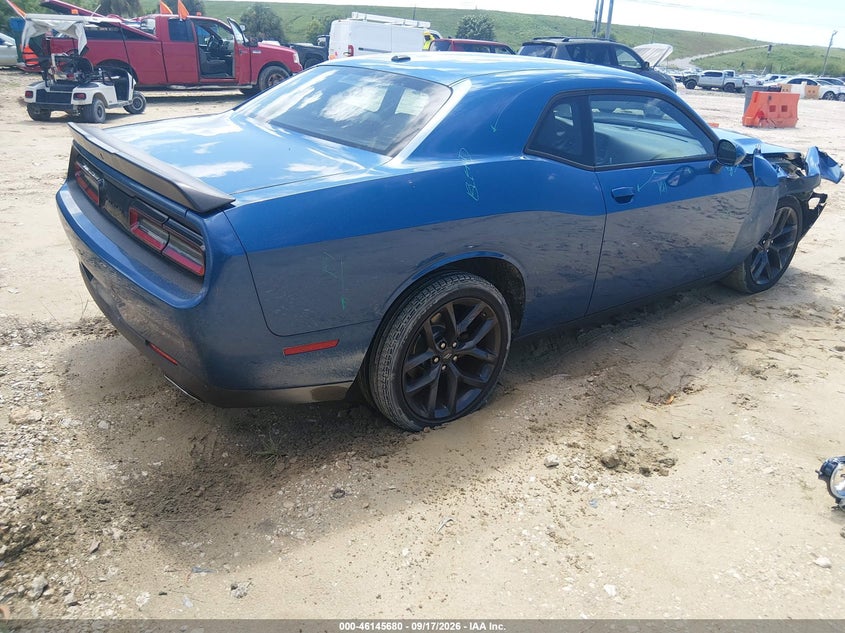 2022 Dodge Challenger VIN 2C3CDZAGXNH233456 IAAI salvage auction — RIGHT FRONT, Salvage Title, sold $5,050 on 2026-10-12 (photo 4)