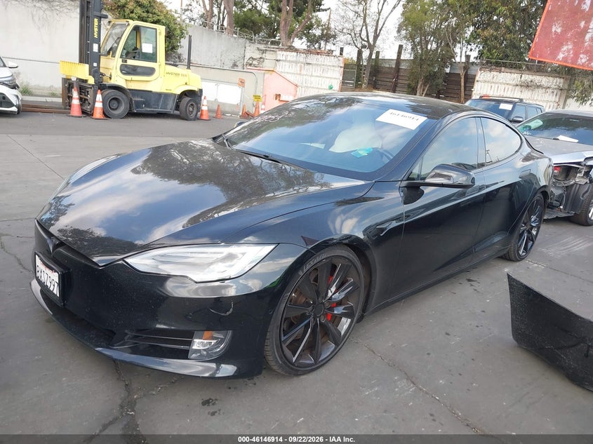 2018 Tesla Model s VIN 5YJSA1E24JF247594 IAAI salvage auction — REAR END, Salvage Certificate (California), sold $7,900 on 2026-10-21 (photo 2)