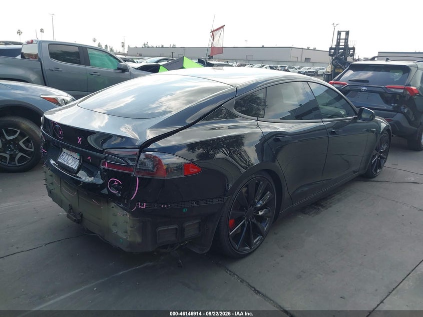 2018 Tesla Model s VIN 5YJSA1E24JF247594 IAAI salvage auction — REAR END, Salvage Certificate (California), sold $7,900 on 2026-10-21 (photo 4)
