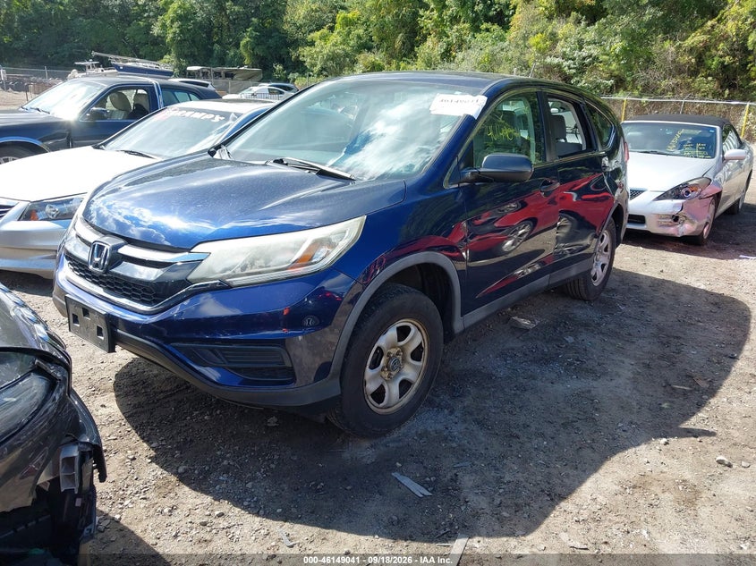 2015 Honda Cr-v VIN 5J6RM4H33FL076587 IAAI salvage auction — LEFT REAR, Salvage (Connecticut), sold $4,050 on 2026-10-06 (photo 2)