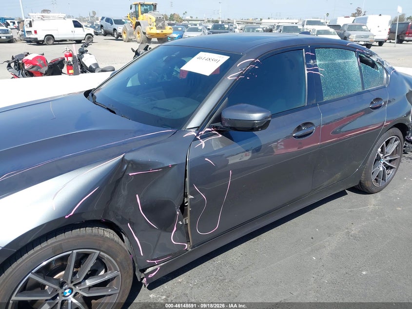 2021 BMW 3er VIN 3MW5R1J00M8B96286 IAAI salvage auction — SIDE, Salvage (California), sold $11,475 on 2026-10-01 (photo 6)