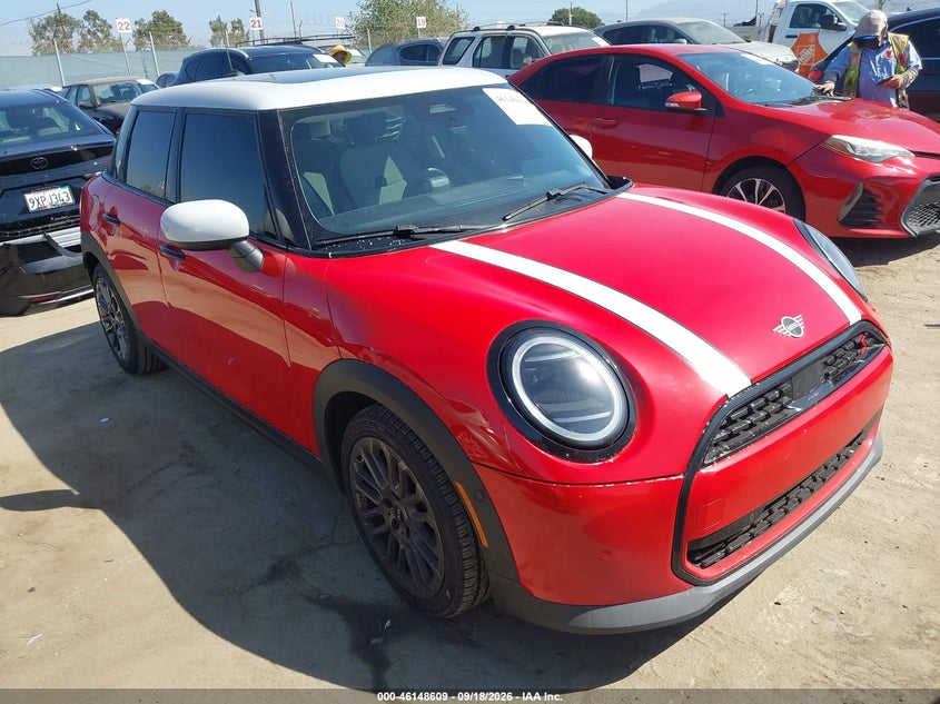 2025 Mini Hardtop VIN WMW53GD06S2W34725 IAAI salvage auction — SIDE, Salvage (California), sold $9,700 on 2026-09-27 (photo 1)