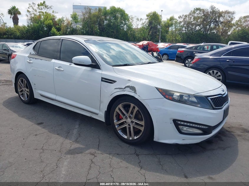 2013 Kia Optima VIN 5XXGR4A67DG163876 IAAI salvage auction — NORMAL WEAR, Wait Title, sold $425 on 2026-10-07 (photo 1)