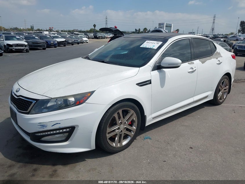 2013 Kia Optima VIN 5XXGR4A67DG163876 IAAI salvage auction — NORMAL WEAR, Wait Title, sold $425 on 2026-10-07 (photo 2)
