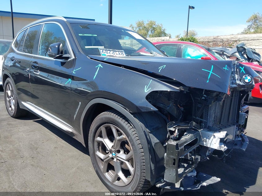 2022 BMW X3 VIN 5UX43DP04N9J71518 — IAAI salvage auction photo