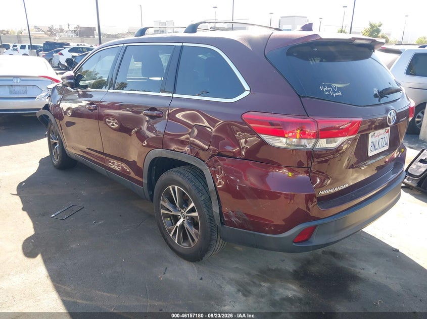 2019 Toyota Highlander VIN 5TDZZRFH8KS362866 IAAI salvage auction — SIDE, Salvage Certificate (California), sold $7,650 on 2026-10-16 (photo 3)