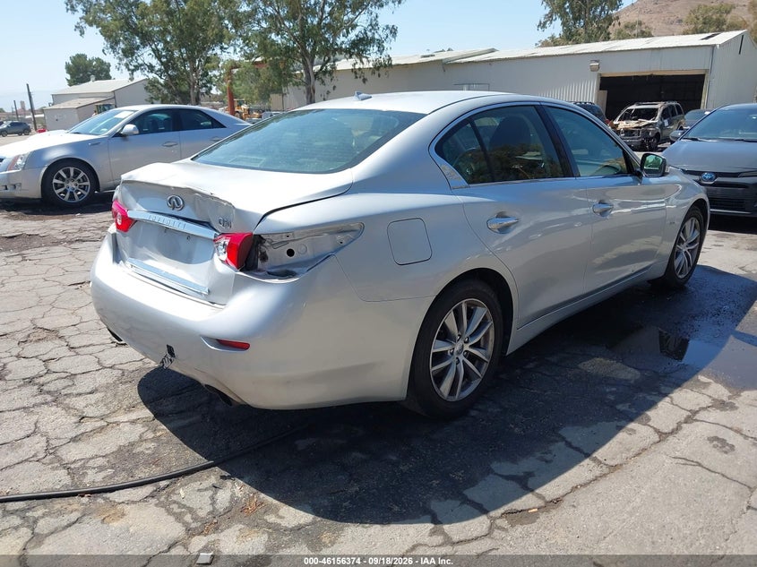 2017 Infiniti Q50 VIN JN1EV7AP8HM744464 IAAI salvage auction — REAR END, Salvage (California), sold $0 on 2026-09-27 (photo 4)