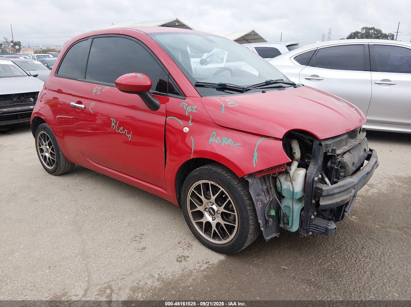 2016 Fiat 500 VIN 3C3CFFAR6GT169520 IAAI salvage auction — FRONT END, Salvage Title, sold $25 on 2026-10-17 (photo 1)