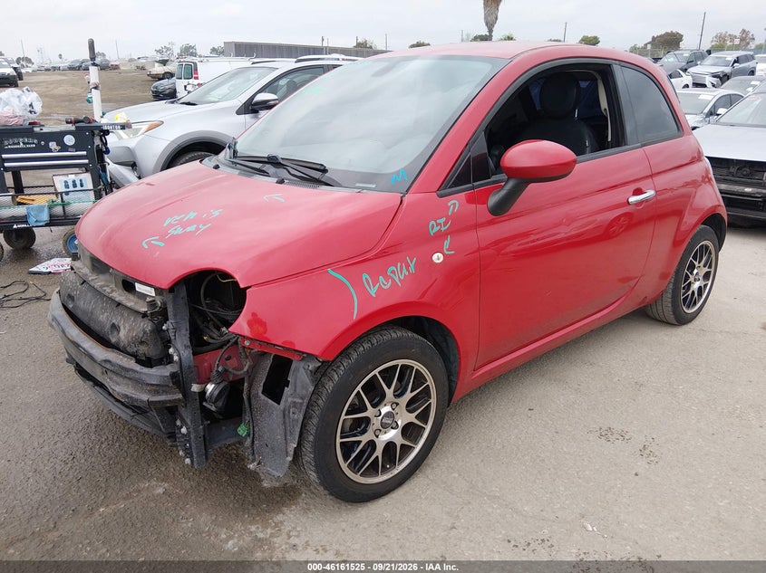 2016 Fiat 500 VIN 3C3CFFAR6GT169520 IAAI salvage auction — FRONT END, Salvage Title, sold $25 on 2026-10-17 (photo 2)