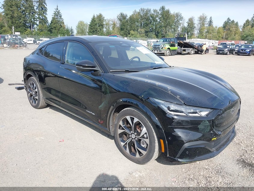 2021 Ford Mustang mach-e VIN 3FMTK3SSXMMA09018 IAAI salvage auction — FRONT & REAR, Salvage Title, sold $10,100 on 2026-10-15 (photo 1)