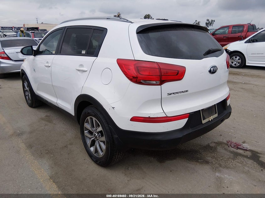 2015 Kia Sportage VIN KNDPB3AC1F7784319 IAAI salvage auction — NORMAL WEAR, Clear - Dealer Only (California), sold $2,500 on 2026-09-25 (photo 3)