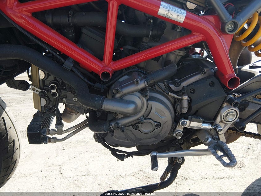 2020 Ducati Hypermotard VIN ZDMBAJDT9LB004884 IAAI salvage auction — SIDE, Salvage (California), sold $2,450 on 2026-10-07 (photo 9)