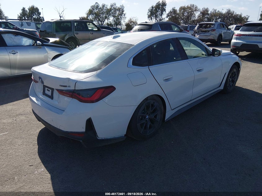 2025 BMW i4 VIN WBY23HD08SFT98632 IAAI salvage auction — FRONT END, Salvage (California), sold $21,050 on 2026-10-08 (photo 4)