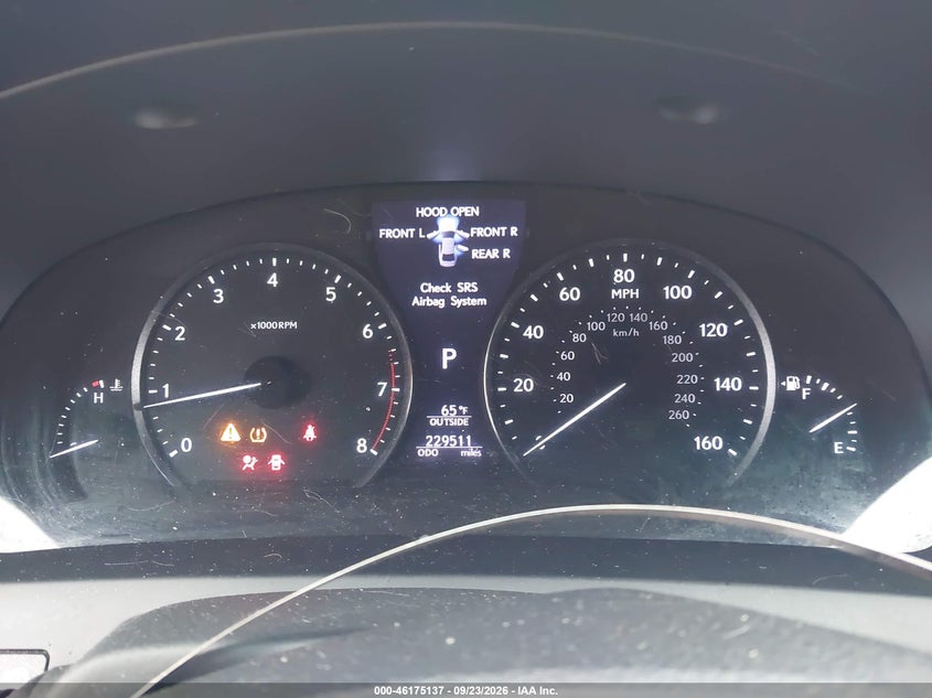 2013 Lexus Ls VIN JTHBL5EF3D5116875 IAAI salvage auction — FRONT END, Salvage (North Carolina), sold $750 on 2026-10-27 (photo 7)