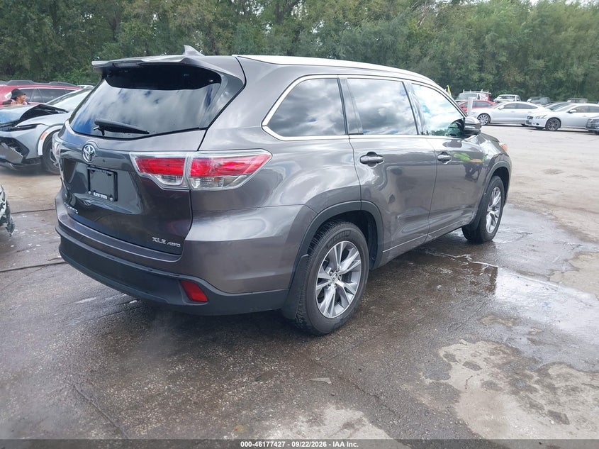 2015 Toyota Highlander VIN 5TDJKRFH7FS117452 IAAI salvage auction — FRONT END, Salvage (Kansas), sold $0 on 2026-10-16 (photo 4)