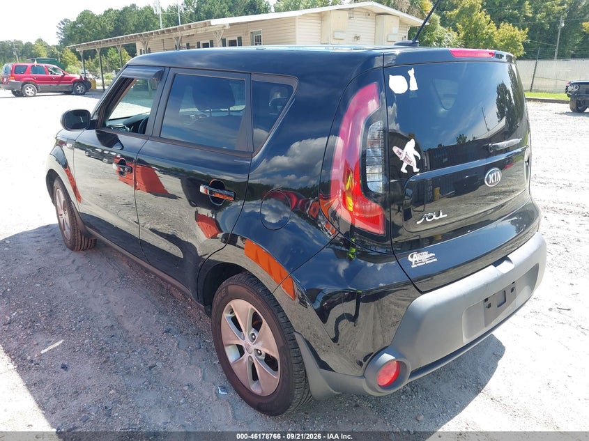 2014 Kia Soul VIN KNDJN2A23E7039326 IAAI salvage auction — NORMAL WEAR, Clear-Dealer Only (North Carolina), sold $275 on 2026-10-04 (photo 3)