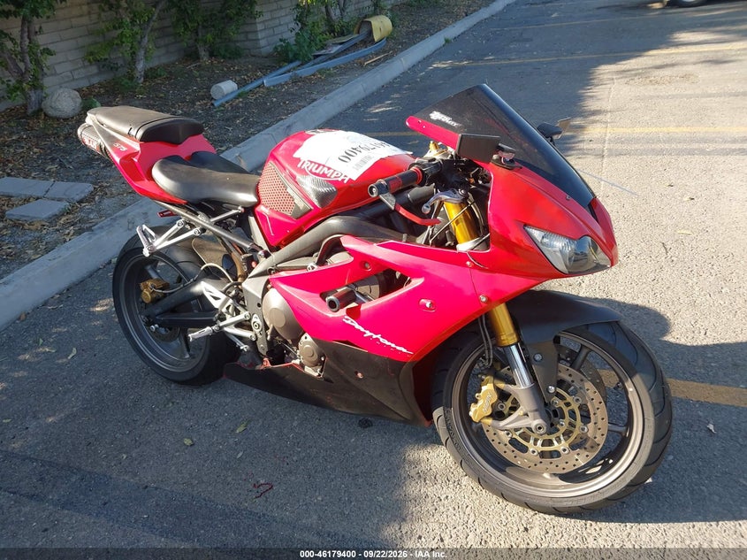 2006 Triumph Daytona VIN SMTD00NS56J272477 IAAI salvage auction — Burn Engine, Salvage (California), sold $950 on 2026-10-06 (photo 1)