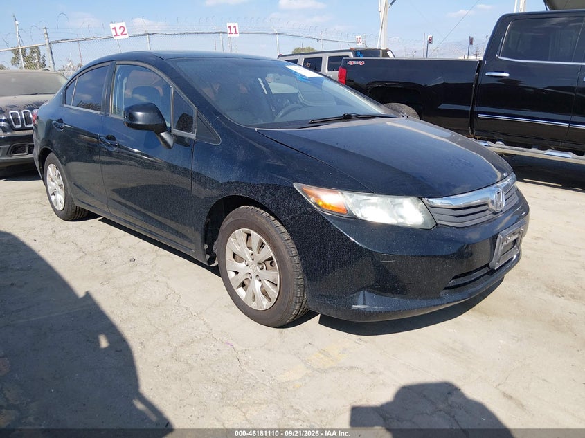 2012 Honda Civic VIN 19XFB2F58CE377061 IAAI salvage auction — UNKNOWN, Salvage (California), sold $1,600 on 2026-10-07 (photo 1)
