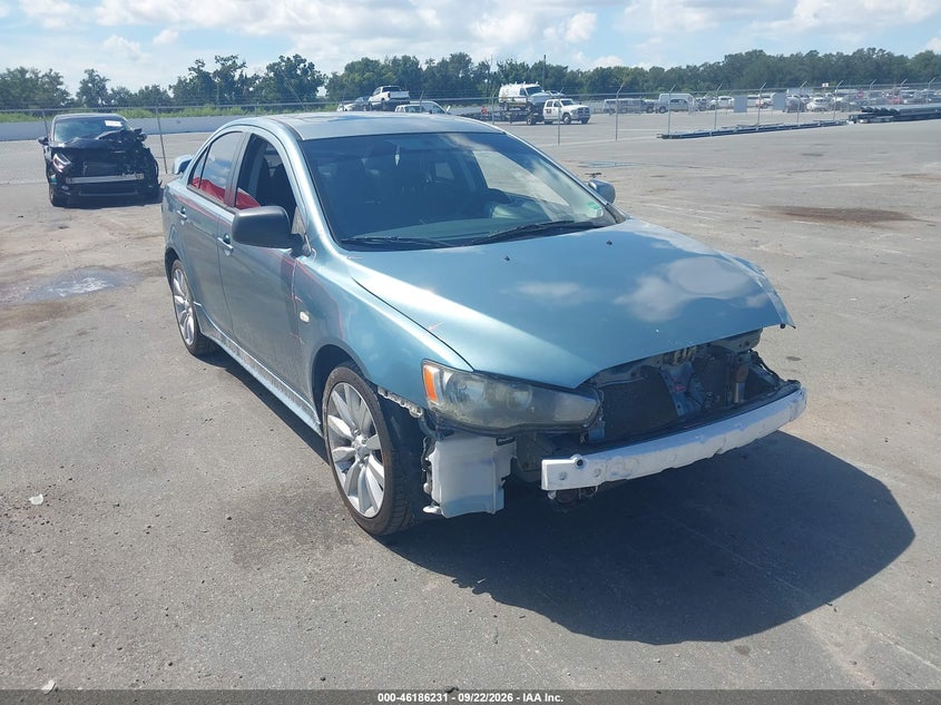 2008 Mitsubishi Lancer VIN JA3AU86U18U024845 IAAI salvage auction — FRONT END, Rebuildable (Florida), sold $700 on 2026-09-28 (photo 1)