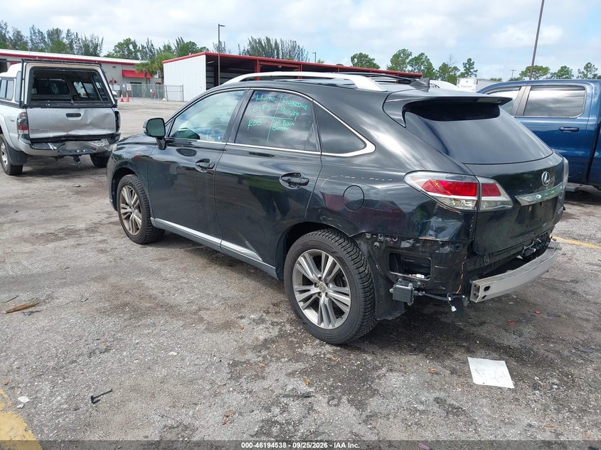 2015 Lexus Rx VIN 2T2ZK1BA6FC196470 IAAI salvage auction — REAR END, Rebuildable (Florida), sold $7,200 on 2026-10-15 (photo 3)