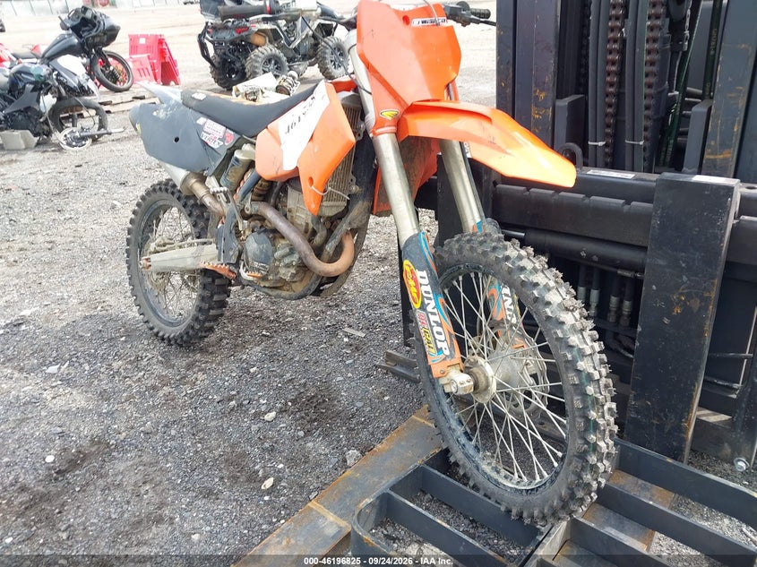 2007 Ktm 250 VIN VBKRFA4097M185480 IAAI salvage auction — THEFT, Salvage (New Jersey), sold $200 on 2026-10-07 (photo 1)