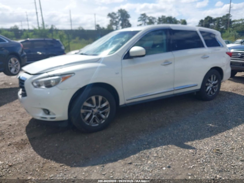 2014 Infiniti Qx60 VIN 5N1AL0MN8EC506937 IAAI salvage auction — NORMAL WEAR, Salvage (New Jersey), sold $1,225 on 2026-10-06 (photo 2)