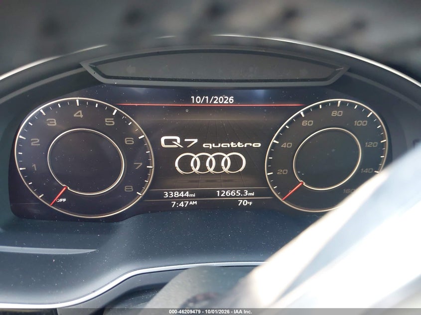 2019 Audi Q7 VIN WA1LAAF78KD038327 IAAI salvage auction — ROOF, Wait Title, sold $12,100 on 2026-10-09 (photo 7)