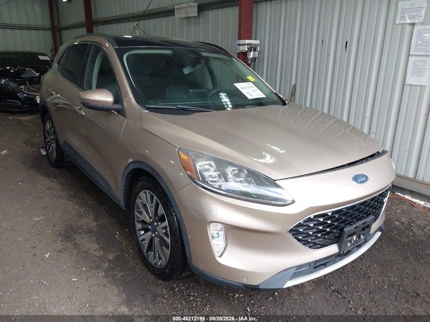 2020 Ford Escape VIN 1FMCU0DZXLUA70656 IAAI salvage auction — SIDE, Salvage Title, sold $7,350 on 2026-10-08 (photo 1)
