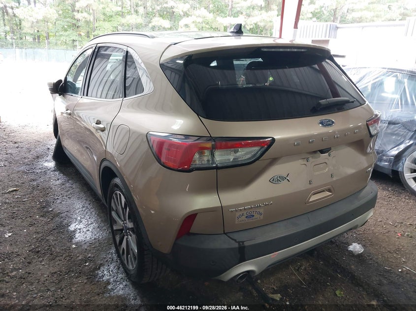 2020 Ford Escape VIN 1FMCU0DZXLUA70656 IAAI salvage auction — SIDE, Salvage Title, sold $7,350 on 2026-10-08 (photo 3)