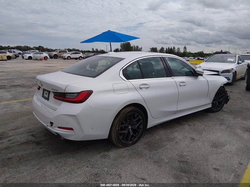 2026 BMW 3er VIN 3MW89CW0XT8G28480 IAAI salvage auction — RIGHT FRONT, Clear (Florida), sold $12,500 on 2026-10-09 (photo 4)