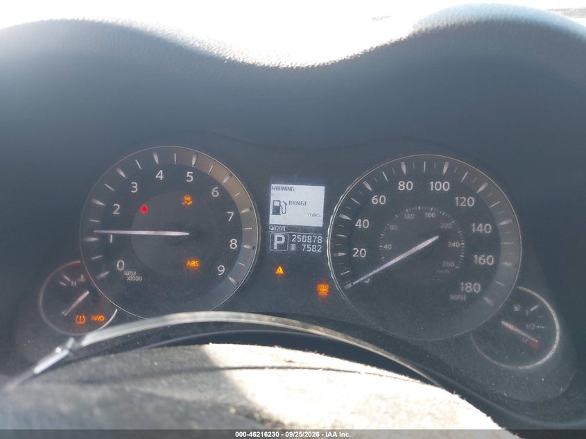 2012 Infiniti M VIN JN1BY1AR0CM396094 IAAI salvage auction — NORMAL WEAR, Clear (Maryland), sold $0 on 2026-10-05 (photo 7)