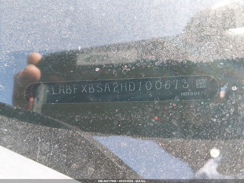 2017 Buick Envision VIN LRBFXBSA2HD100613 IAAI salvage auction — FRONT END, Salvage Title, sold $0 on 2026-10-10 (photo 9)