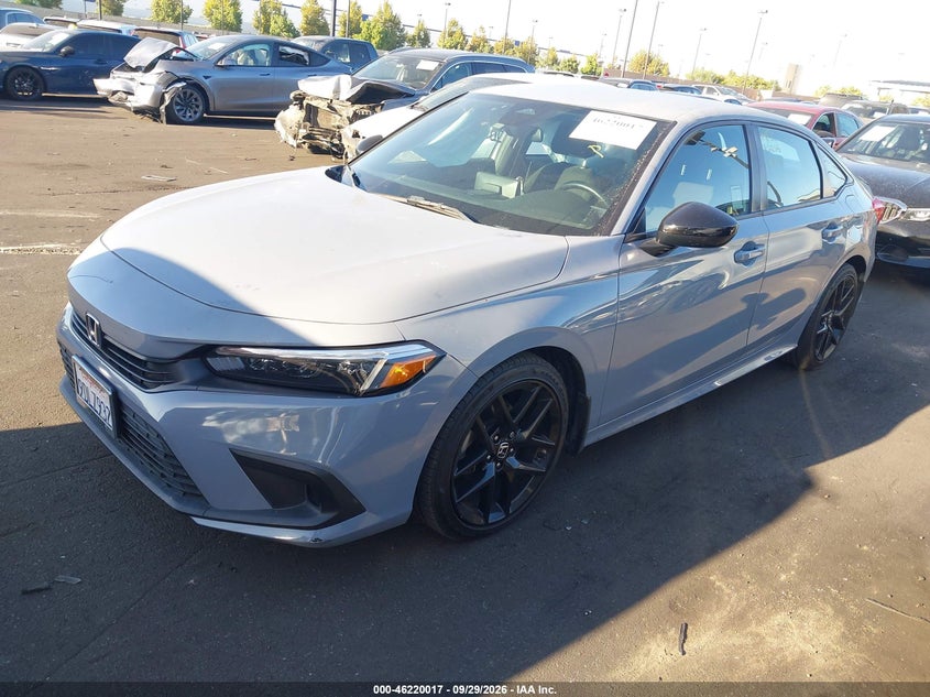 2022 Honda Civic VIN 2HGFE2F51NH601593 IAAI salvage auction — SIDE, Wait Title, sold $6,200 on 2026-10-16 (photo 2)