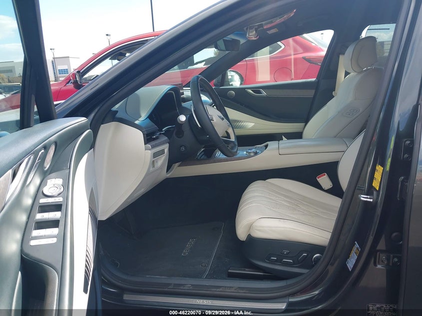 2023 Genesis G80 VIN KMTGE4S14PU002724 IAAI salvage auction — LEFT FRONT, Wait Title, sold $11,500 on 2026-10-09 (photo 5)