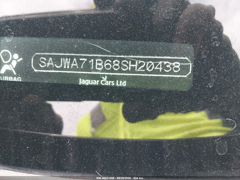 2008 Jaguar Xj series VIN SAJWA71B68SH20438 IAAI salvage auction — SIDE, Salvage (North Carolina), sold $2,100 on 2026-10-08 (photo 9)