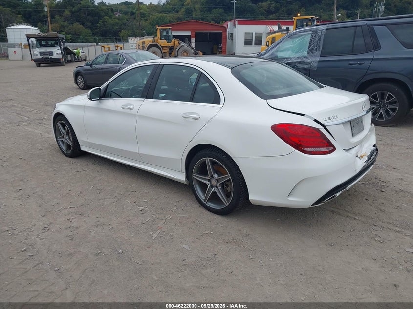 2015 Mercedes-benz C-klasse VIN 55SWF4KB7FU004053 IAAI salvage auction — REAR END, Salvage Title, sold $6,900 on 2026-10-10 (photo 3)
