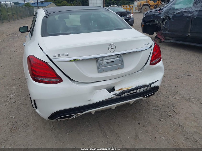 2015 Mercedes-benz C-klasse VIN 55SWF4KB7FU004053 IAAI salvage auction — REAR END, Salvage Title, sold $6,900 on 2026-10-10 (photo 6)